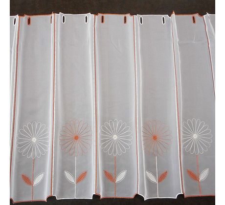 Záclona s kvetom  výška-60cm